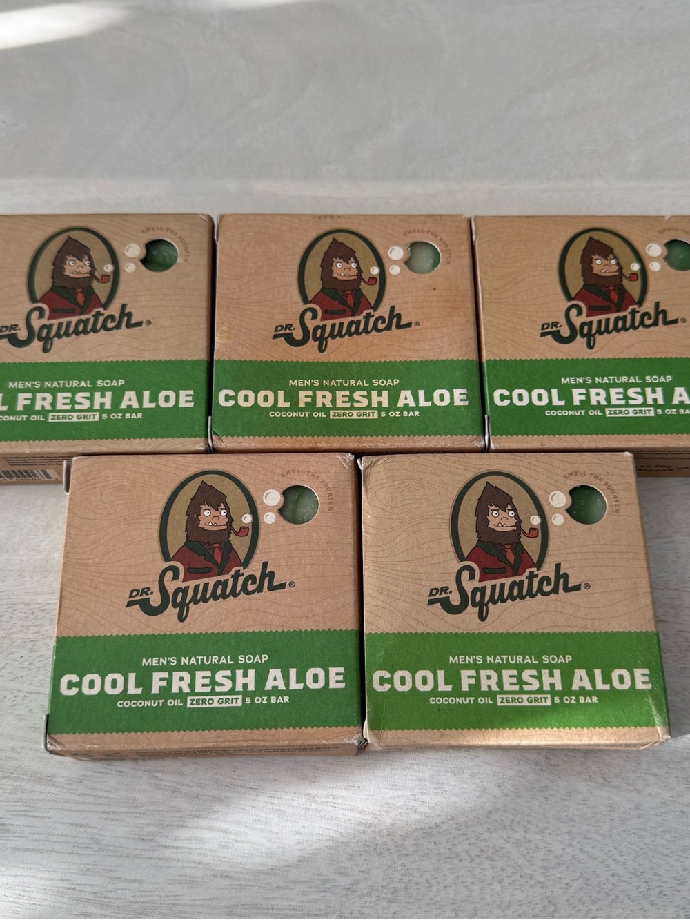 Dr. Squatch Cool Fresh Aloe Men's Soap - 5 pieces